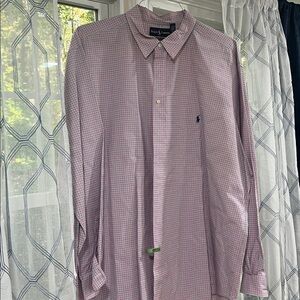 Ralph Lauren Pink and Green Plaid Shirt